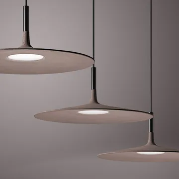 Aplomb Large pendant lamp - White concrete - Foscarini