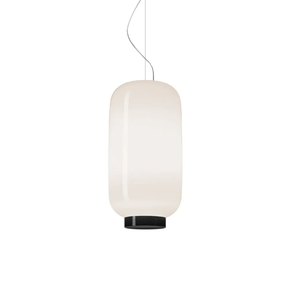 Chouchin 2 Reverse pendant, White/black Foscarini