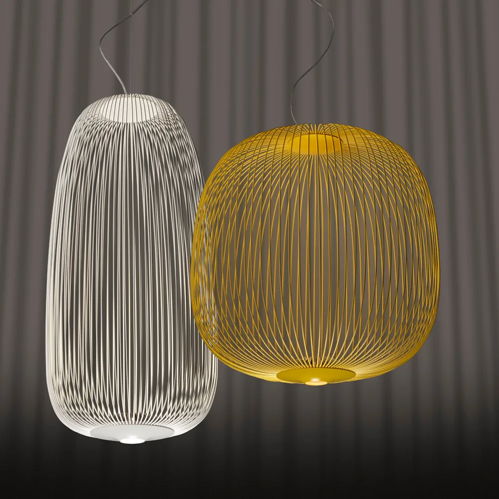 Spokes 1 pendant lamp, White Foscarini