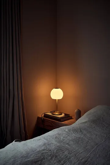 Ball glass table lamp - Sand Grey, Ø18 cm - Frandsen