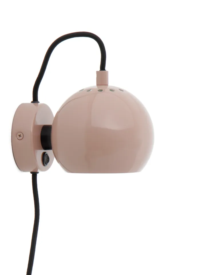 Ball Magnet wall lamp 10x12 cm - Glossy nude - Frandsen