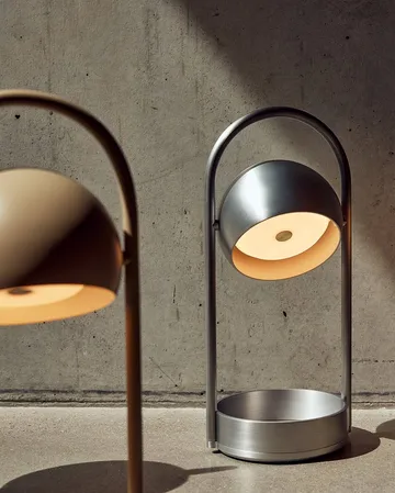 Ball portable table lamp - Brushed aluminium, 32 cm - Frandsen