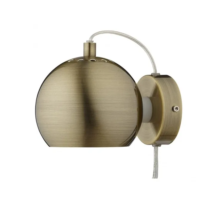 Ball wall lamp Ø12 cm, Antique Brass Frandsen