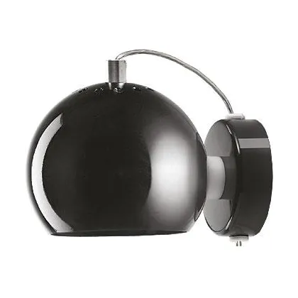 Ball wall lamp Ø12 cm, Black Frandsen