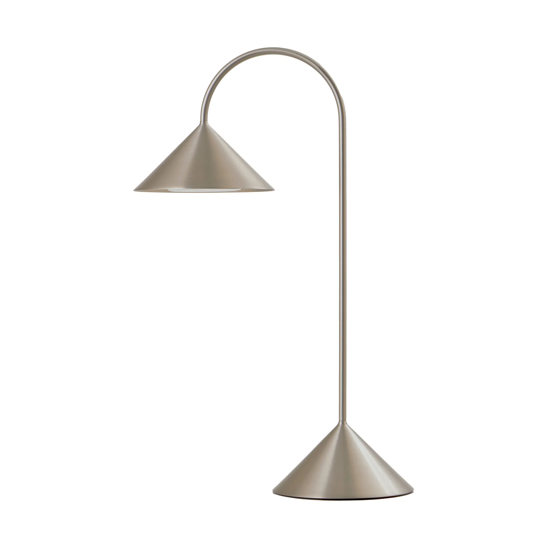 Grasp portable table lamp, Brushed stainless steel, 47 cm Frandsen