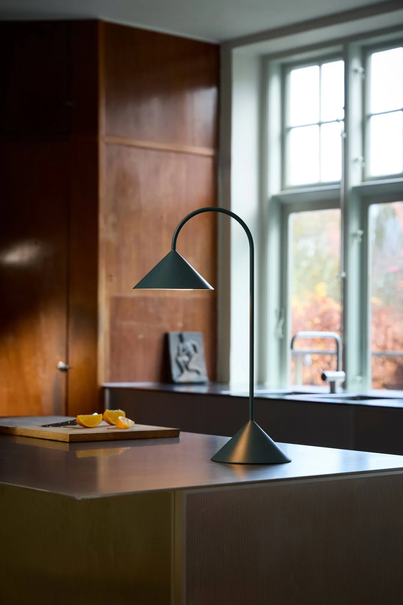 Grasp portable table lamp, Matt petroleum, 47 cm Frandsen