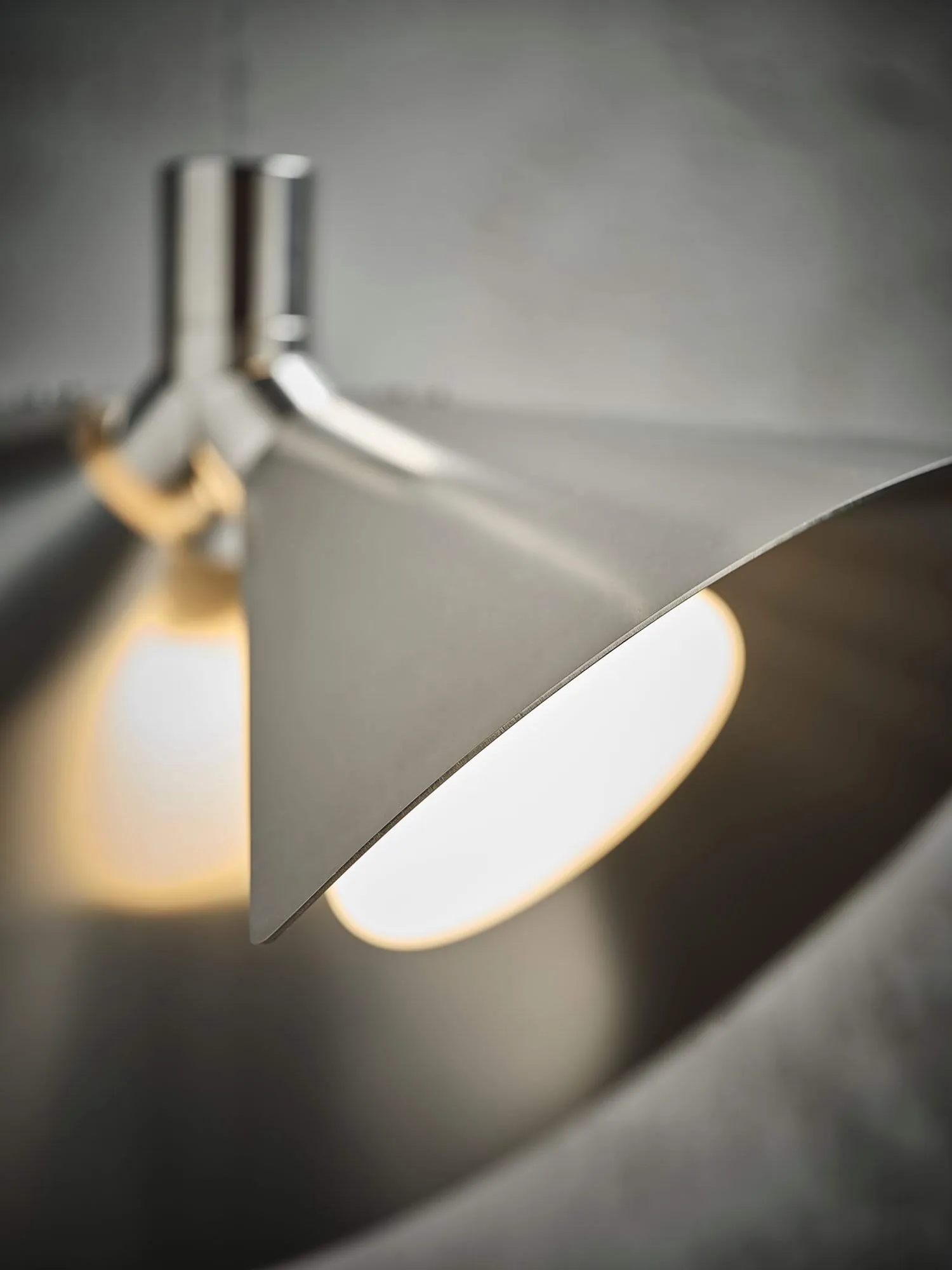 Peel pendant lamp, Brushed stainless steel Frandsen