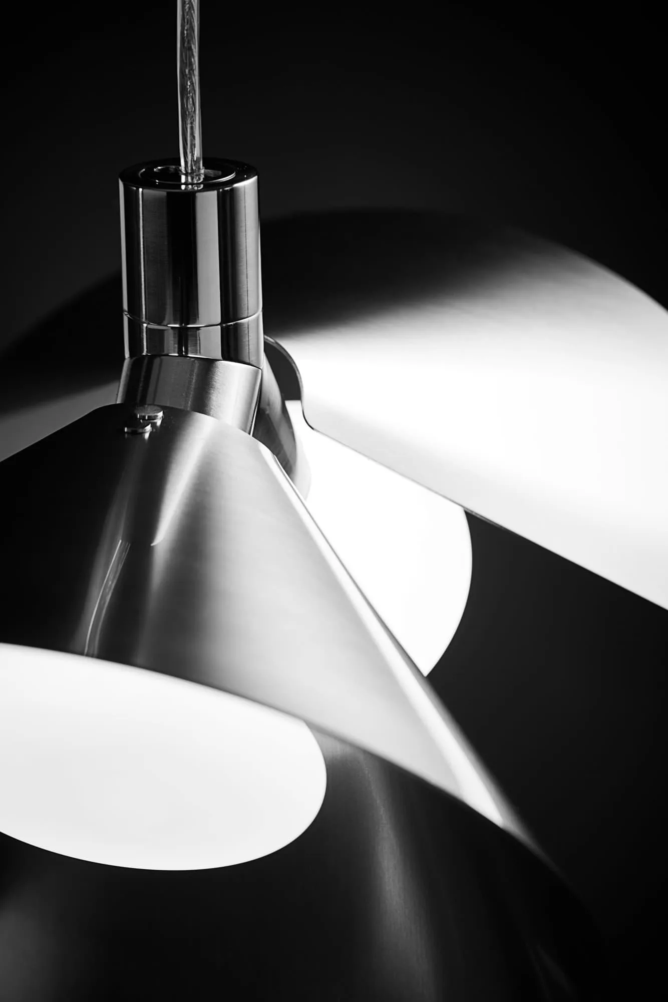 Peel pendant lamp, Brushed stainless steel Frandsen