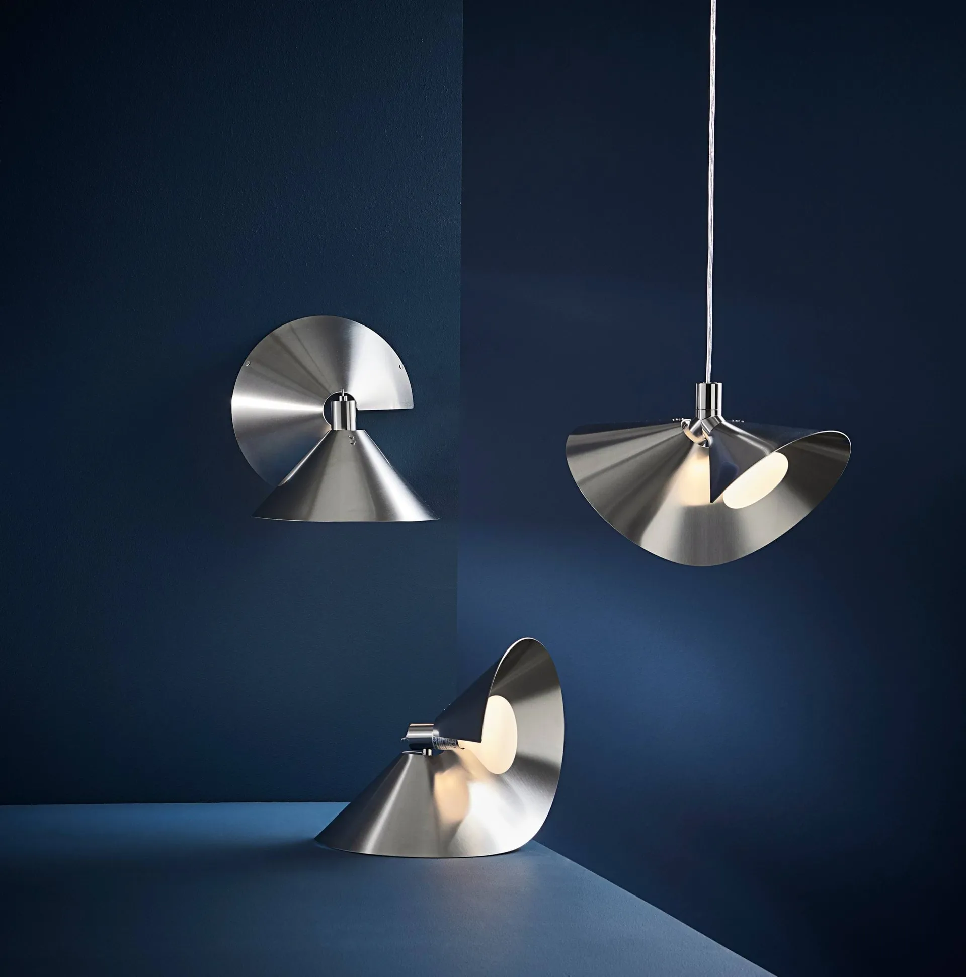 Peel pendant lamp, Brushed stainless steel Frandsen