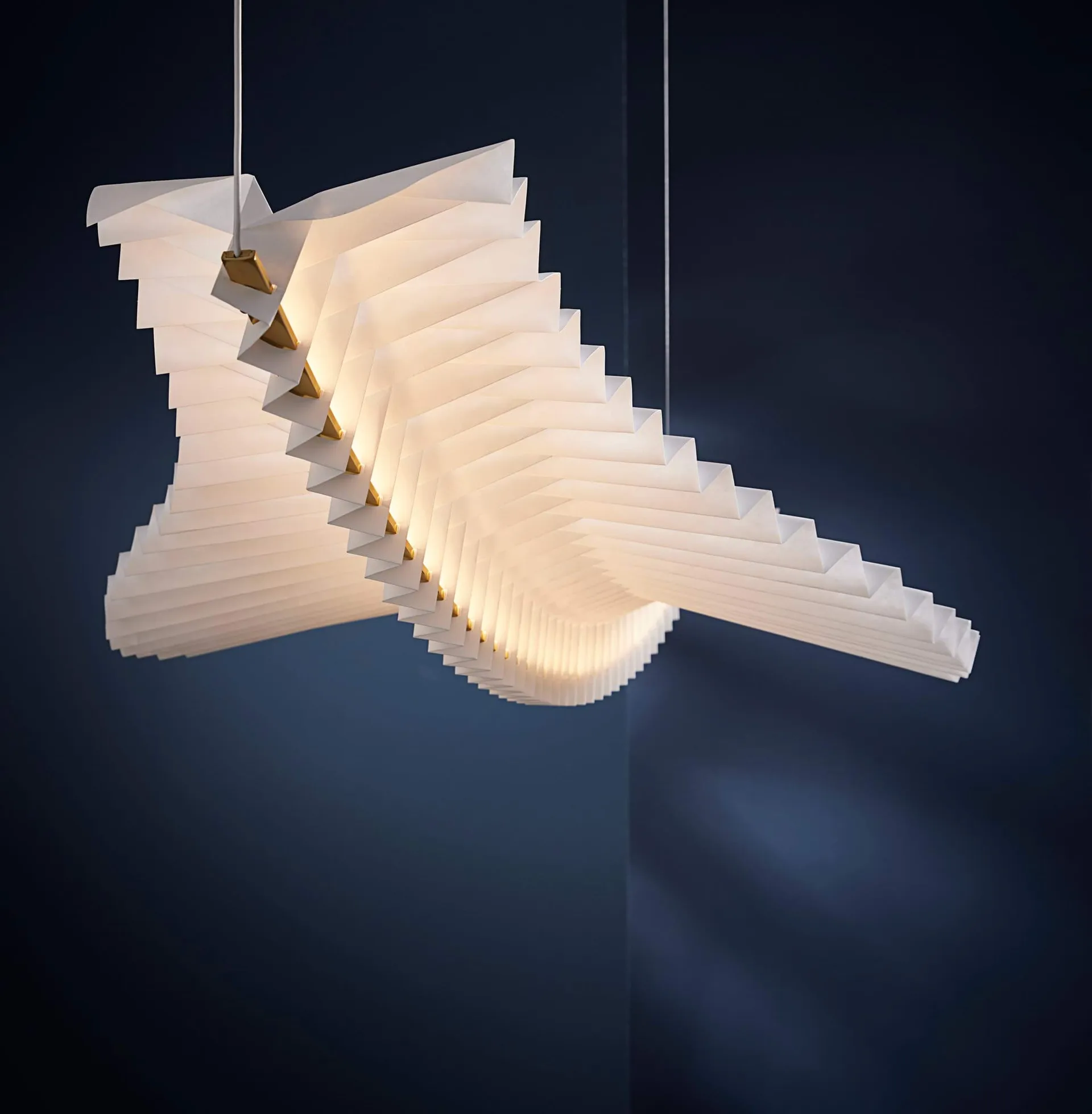 Sora pendant lamp, Solid brass-white Frandsen