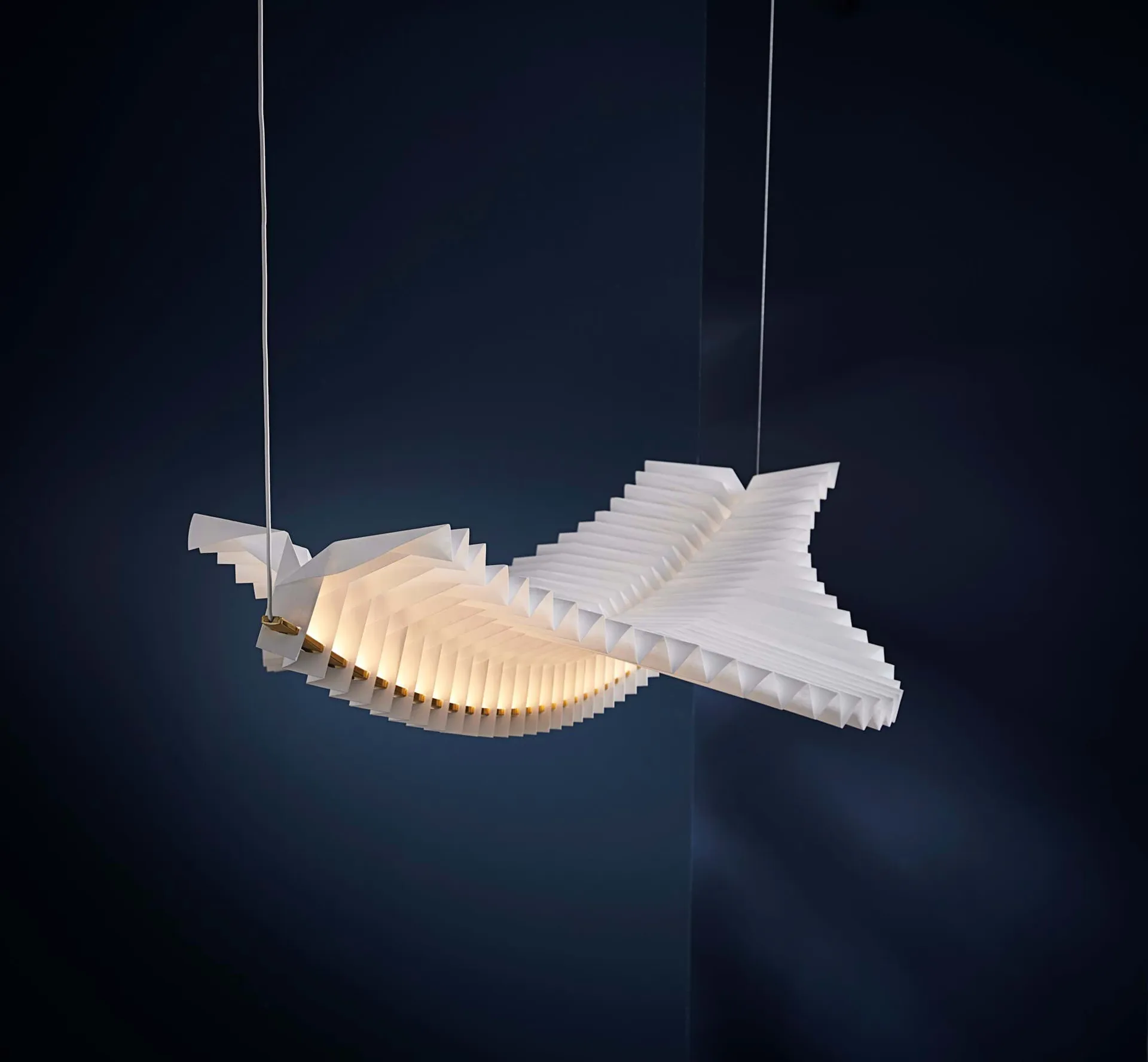 Sora pendant lamp, Solid brass-white Frandsen