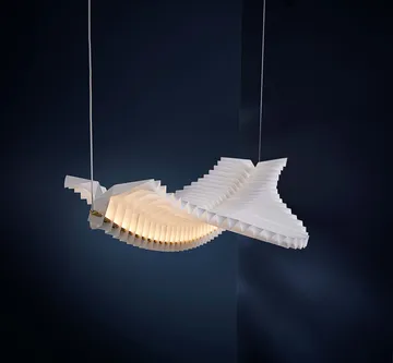Sora pendant lamp - Solid brass-white - Frandsen