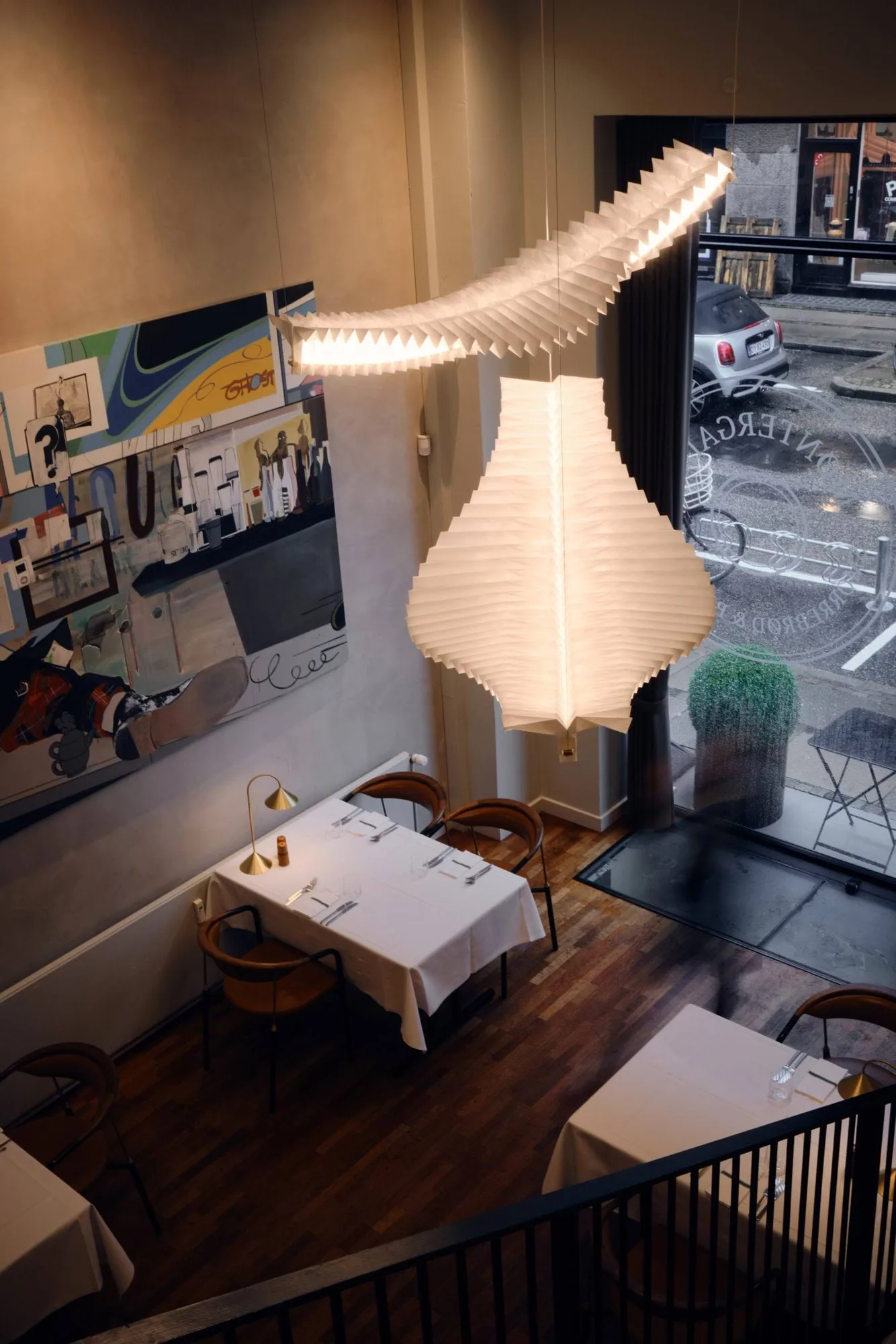 Sora pendant lamp, Solid brass-white Frandsen