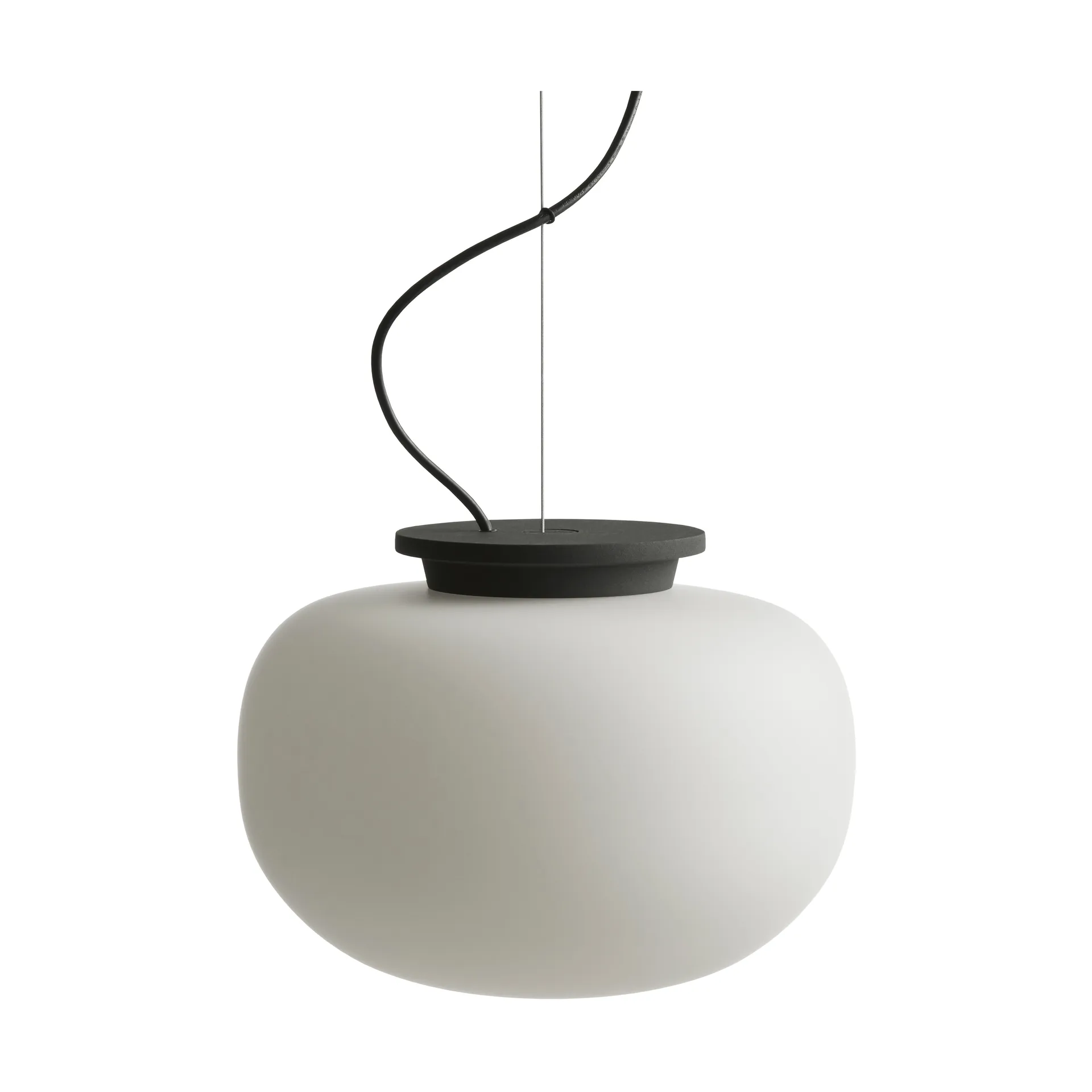 Supernate pendant lamp, Opal white-black, Ø28 cm Frandsen