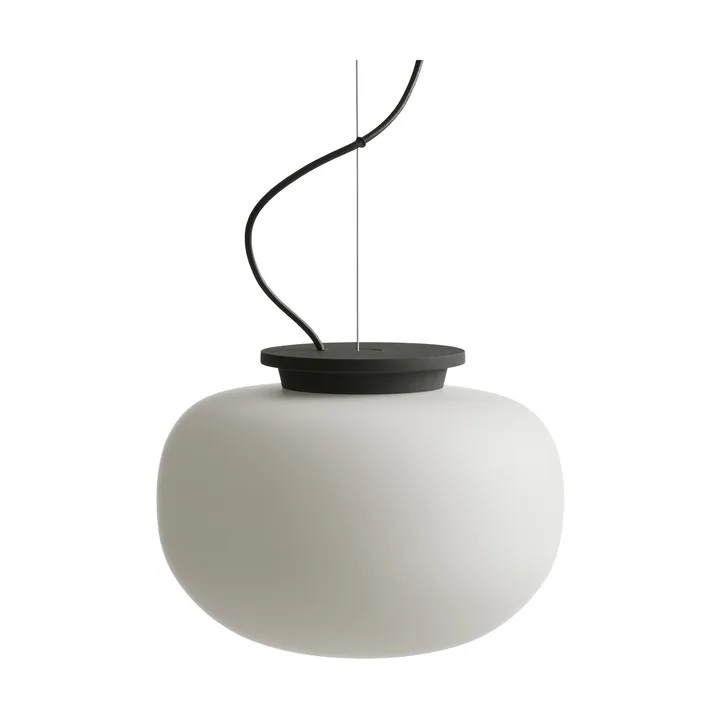 Supernate pendant lamp - Opal white-black, Ø28 cm - Frandsen