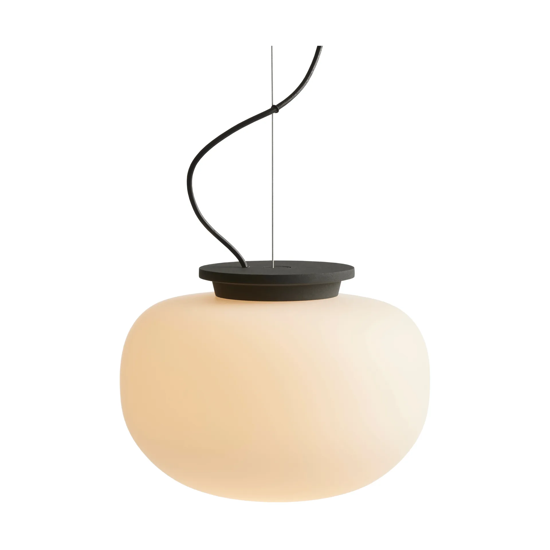 Supernate pendant lamp, Opal white-black, Ø28 cm Frandsen
