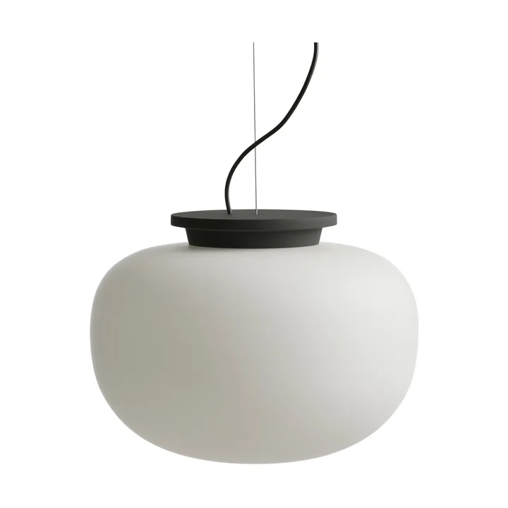 Supernate pendant lamp - Opal white-black, Ø38 cm - Frandsen
