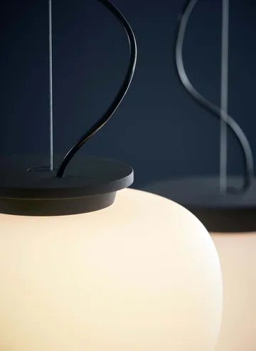 Supernate pendant lamp - Opal white-black, Ø38 cm - Frandsen