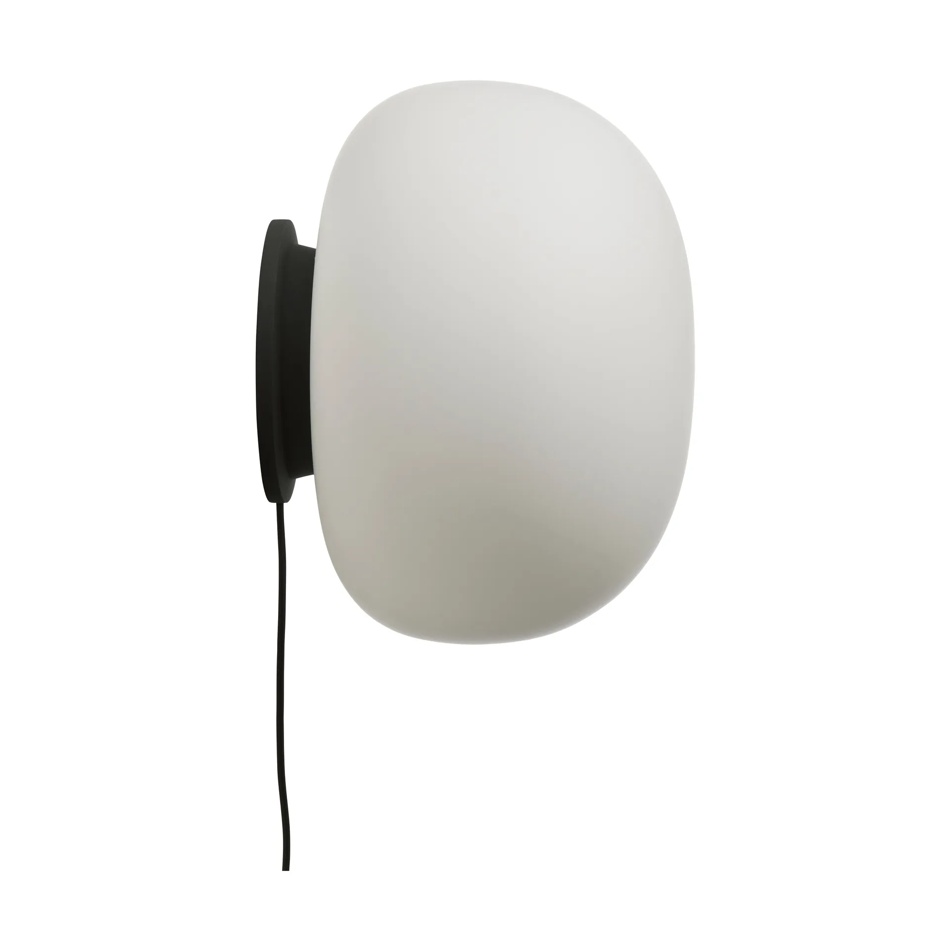 Supernate wall lamp, Opal white-black, Ø38 cm Frandsen