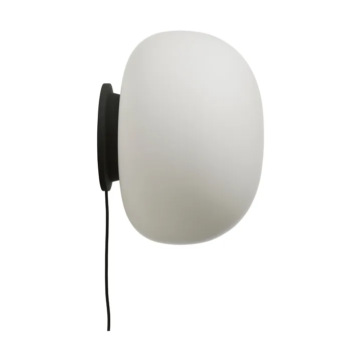 Supernate wall lamp - Opal white-black, Ø38 cm - Frandsen