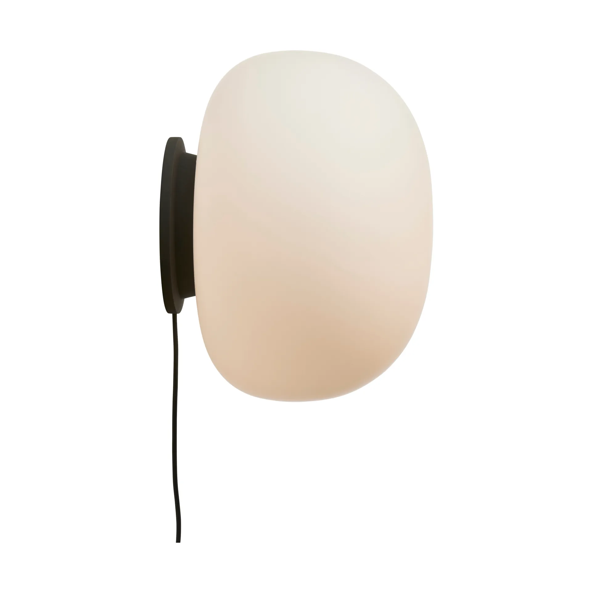Supernate wall lamp, Opal white-black, Ø38 cm Frandsen