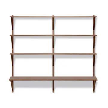 BM29 shelf with desk 149x134 cm - Walnut lacquer - Fredericia Furniture