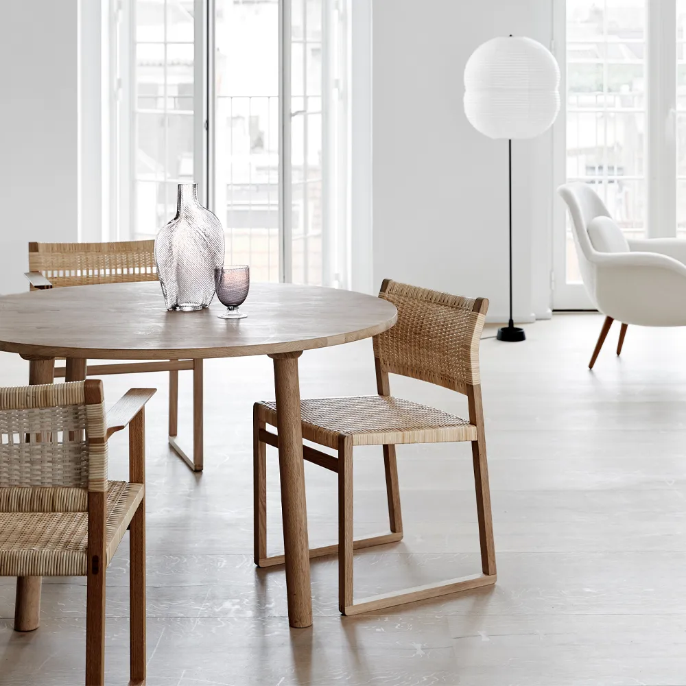 BM61 chair, Braided natural-lacquered oak frame Fredericia Furniture