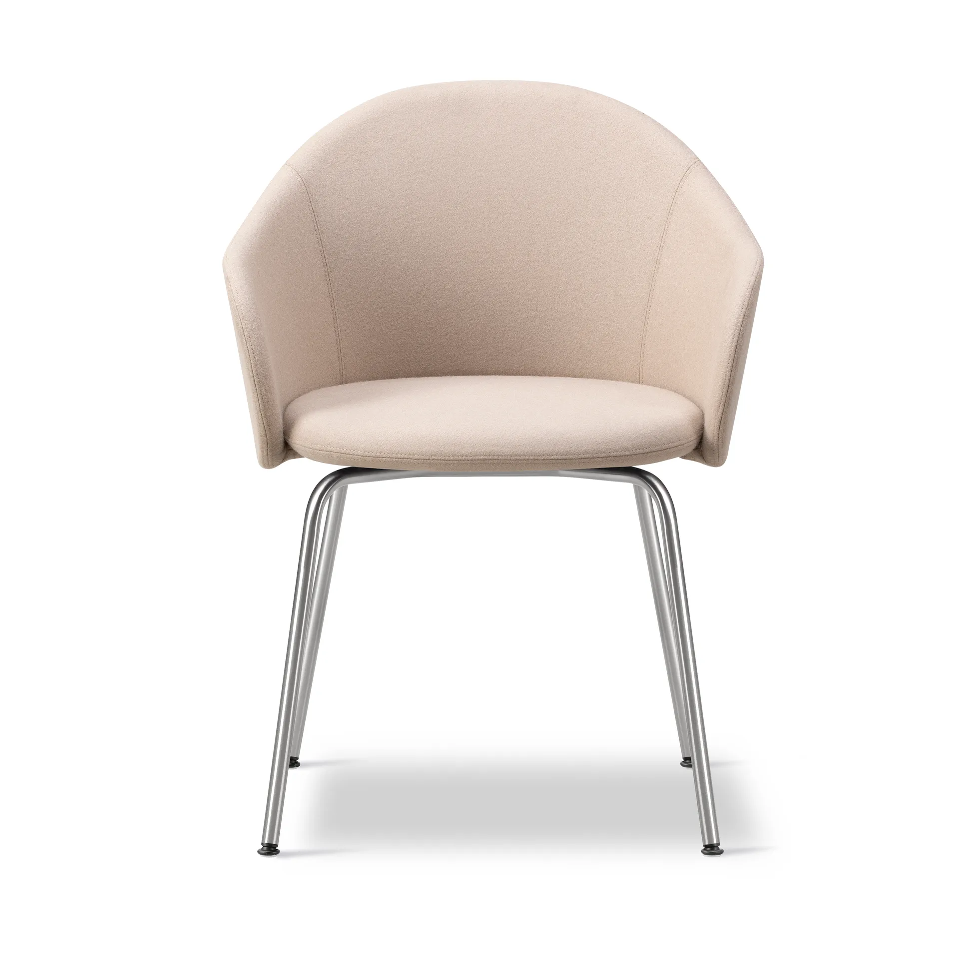 Gomo Armchair armchair tube base, Blazer CUZ47 Fairfield-stainless steel Fredericia Furniture
