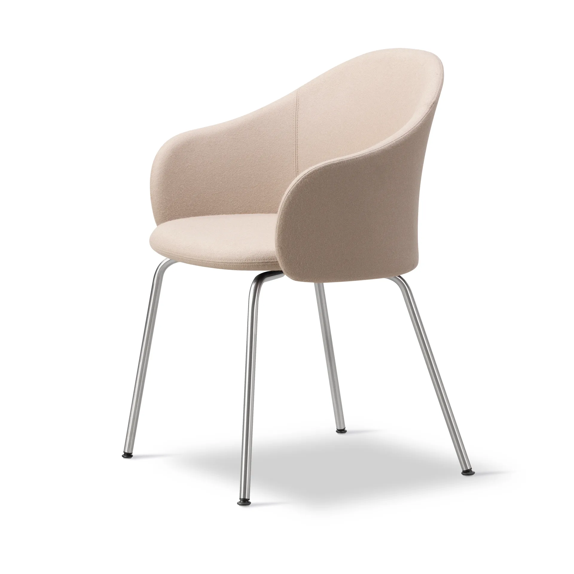 Gomo Armchair armchair tube base, Blazer CUZ47 Fairfield-stainless steel Fredericia Furniture