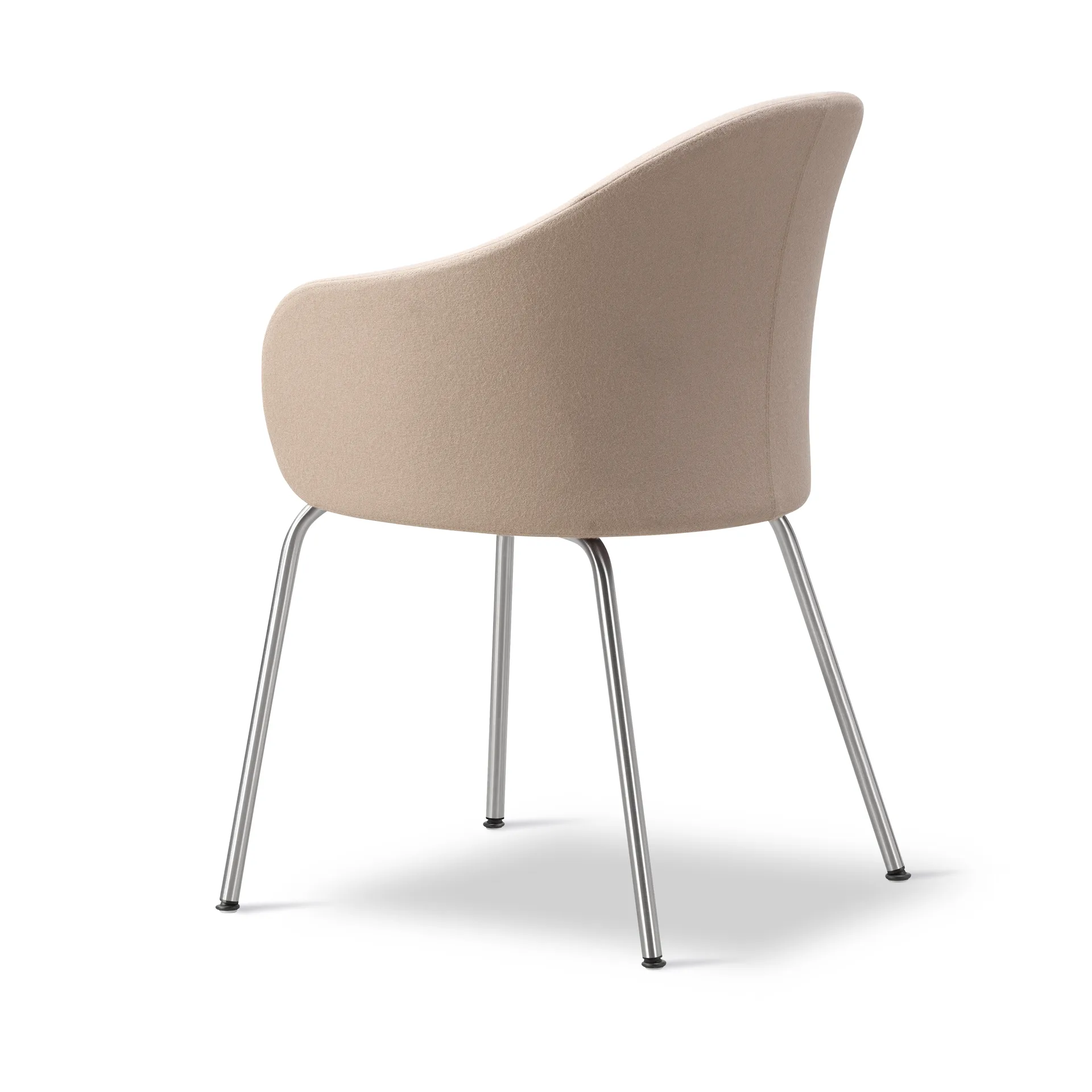 Gomo Armchair armchair tube base, Blazer CUZ47 Fairfield-stainless steel Fredericia Furniture