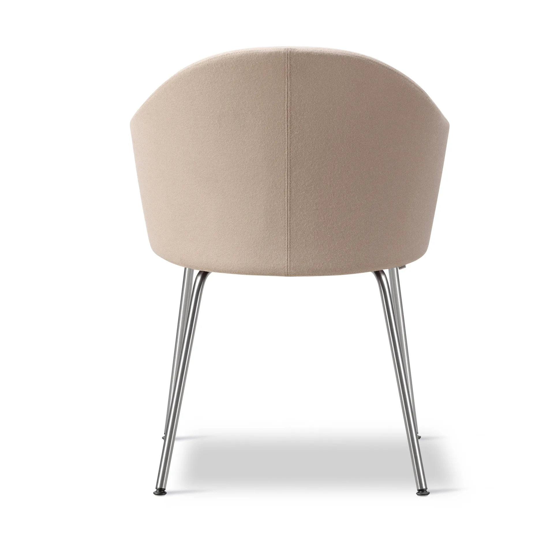 Gomo Armchair armchair tube base, Blazer CUZ47 Fairfield-stainless steel Fredericia Furniture