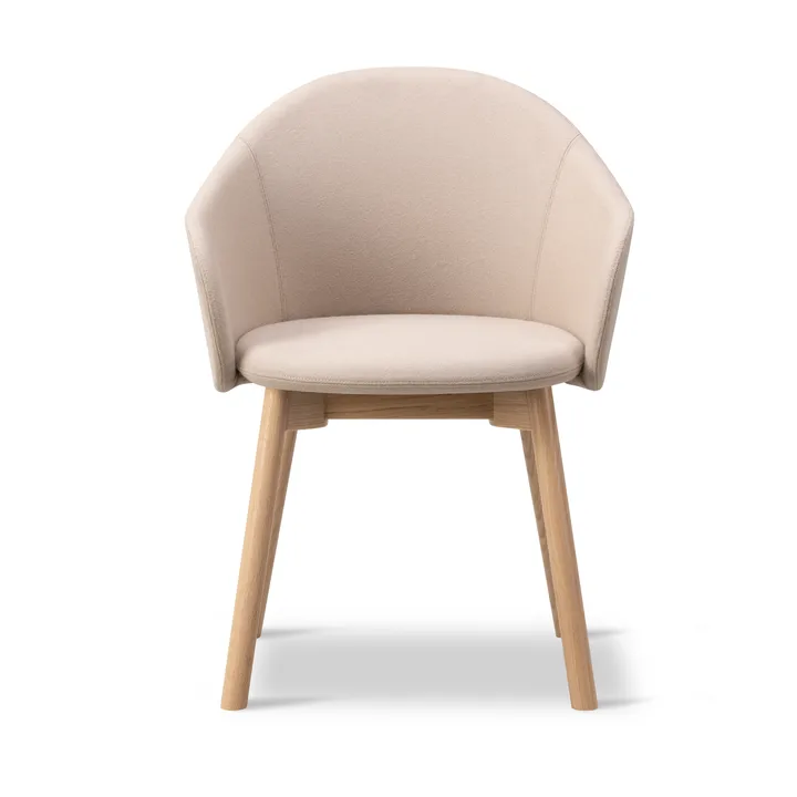 Gomo Armchair armchair wood base - Blazer CUZ47 Fairfield lacquered oak - Fredericia Furniture