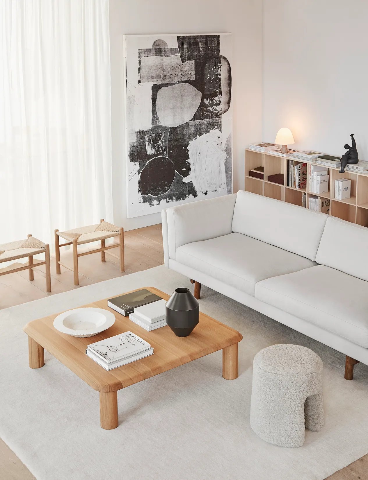J16 stool, Natural soap oiled oak Fredericia Furniture