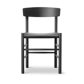 J39 chair - Black lacquered beech-leather Omni 301 black - Fredericia Furniture