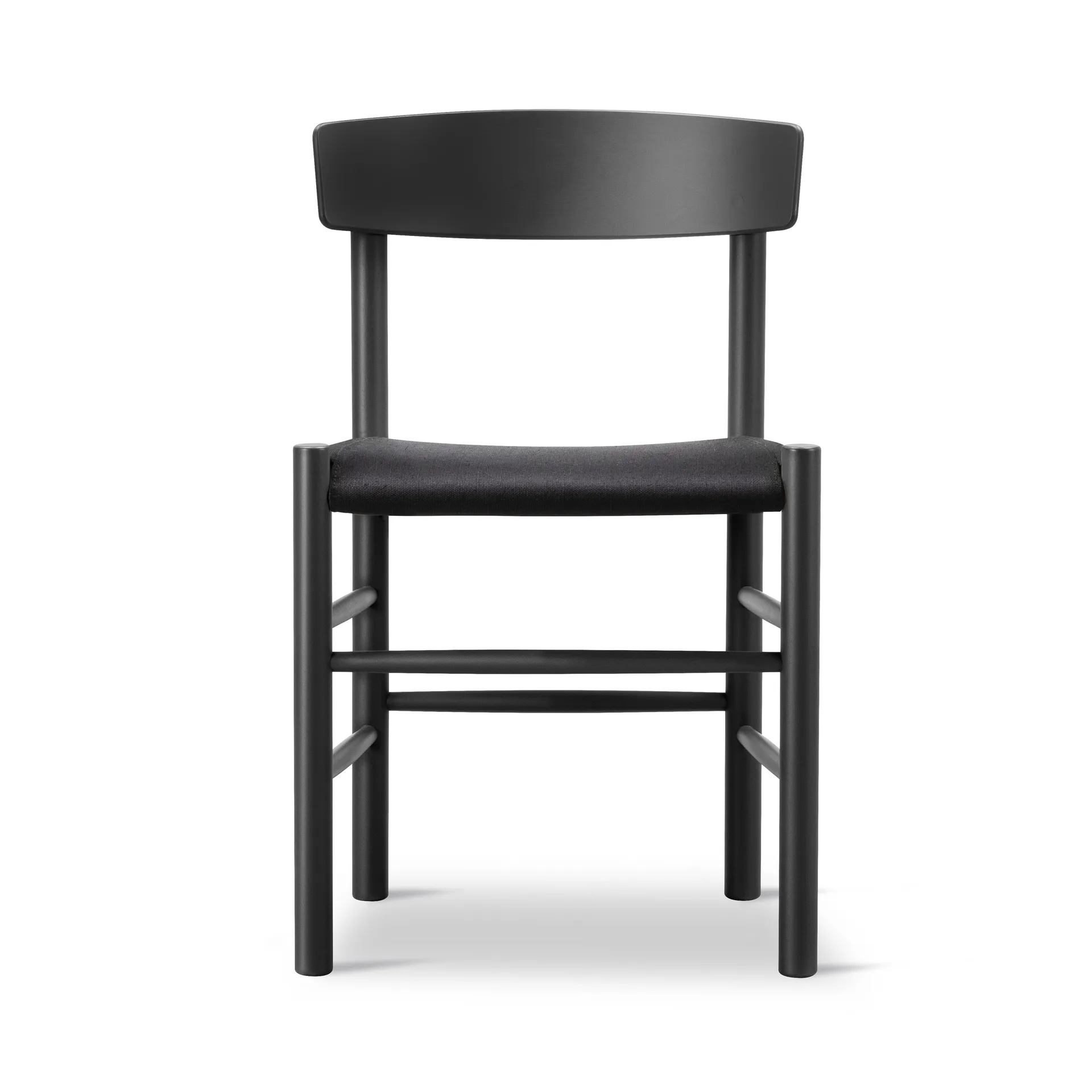 J39 chair, Black lacquered oak-black canvas Fredericia Furniture