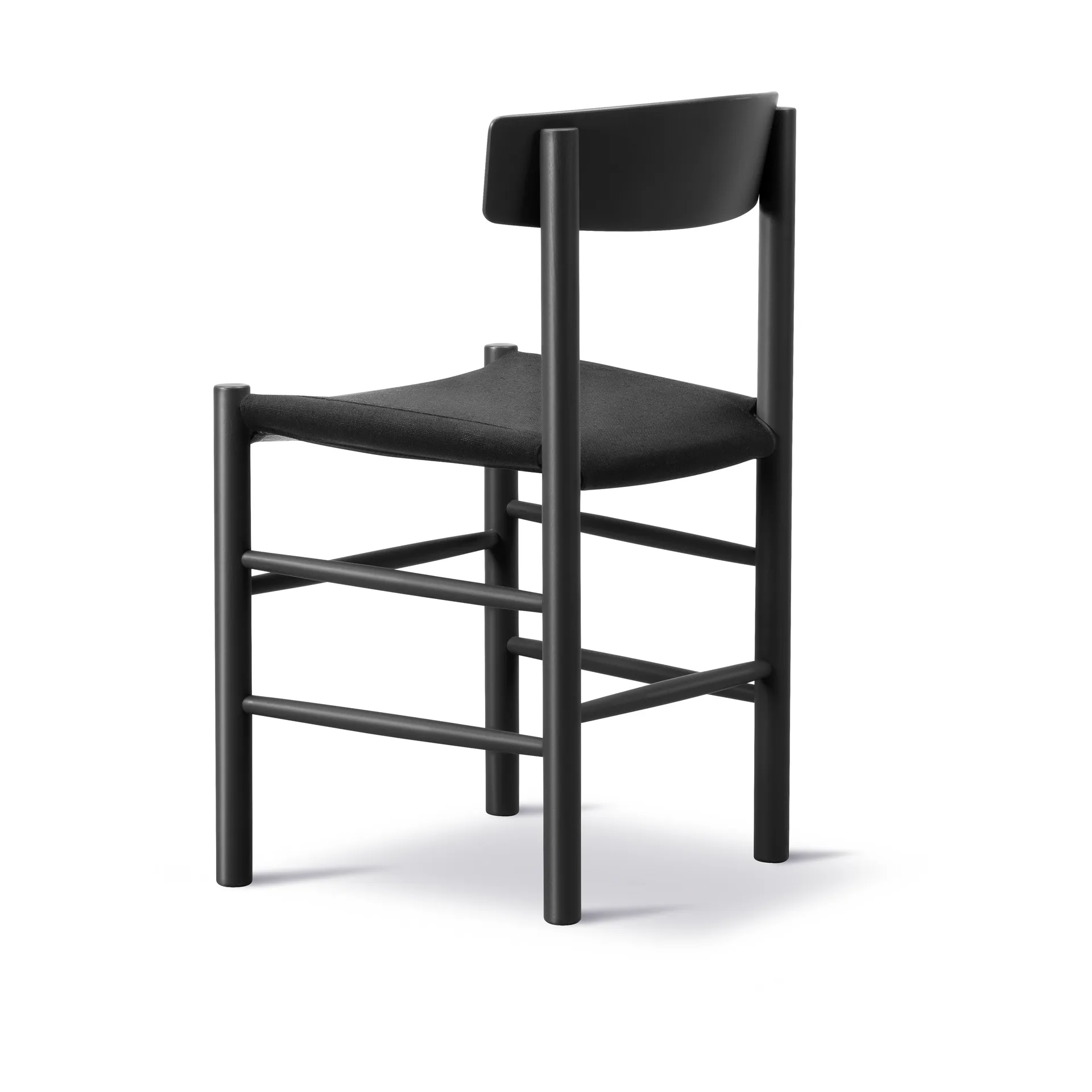 J39 chair, Black lacquered oak-black canvas Fredericia Furniture