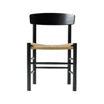 J39 chair - Black lacquered oak-braided natural - Fredericia Furniture