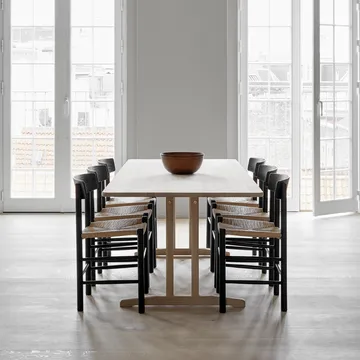 J39 chair - Black lacquered oak-braided natural - Fredericia Furniture