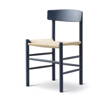 J39 chair - Indigo blue-braided natural - Fredericia Furniture