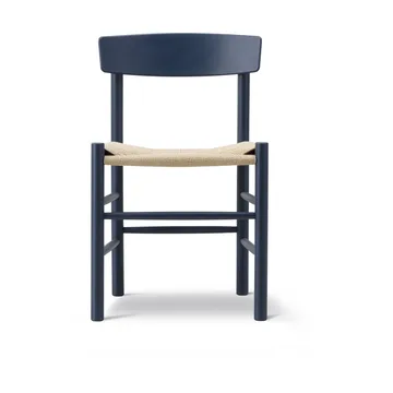 J39 chair - Indigo blue-braided natural - Fredericia Furniture