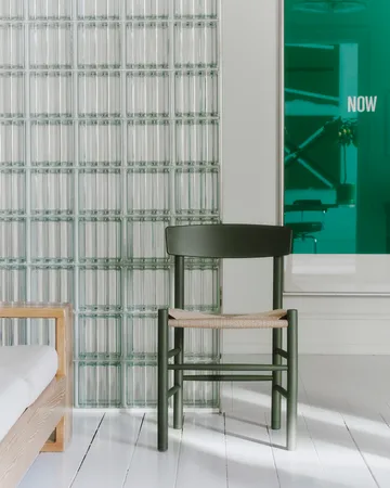 J39 chair - Khaki green-braided natural - Fredericia Furniture