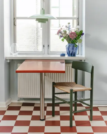 J39 chair - Khaki green-braided natural - Fredericia Furniture