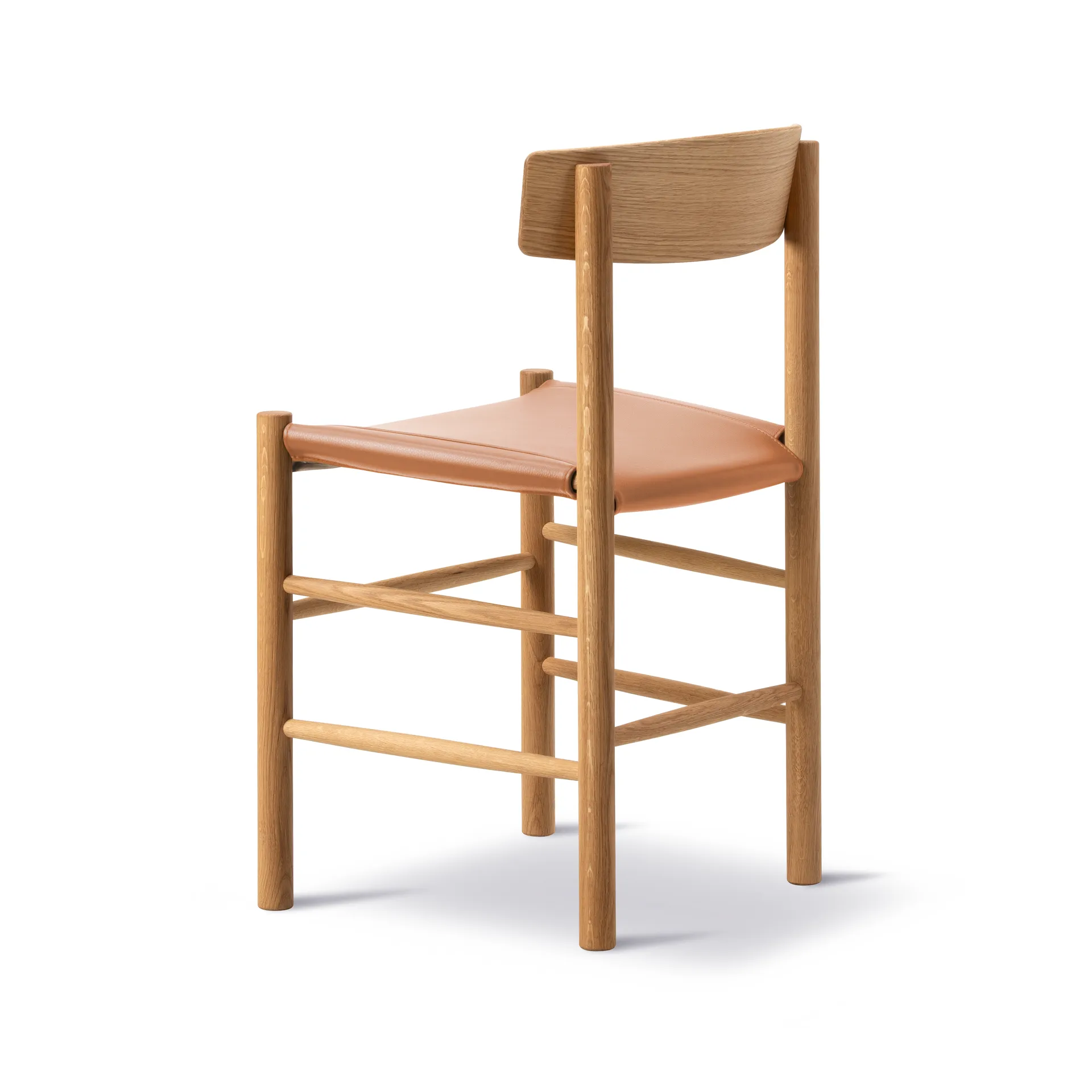 J39 chair, Oiled oak-leather Omni 307 cognac Fredericia Furniture
