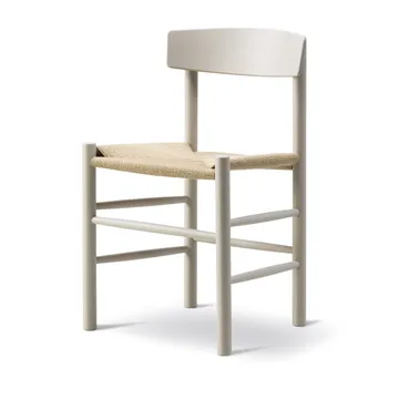 J39 chair - Pebble grey-woven natural - Fredericia Furniture