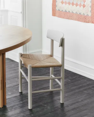 J39 chair - Pebble grey-woven natural - Fredericia Furniture