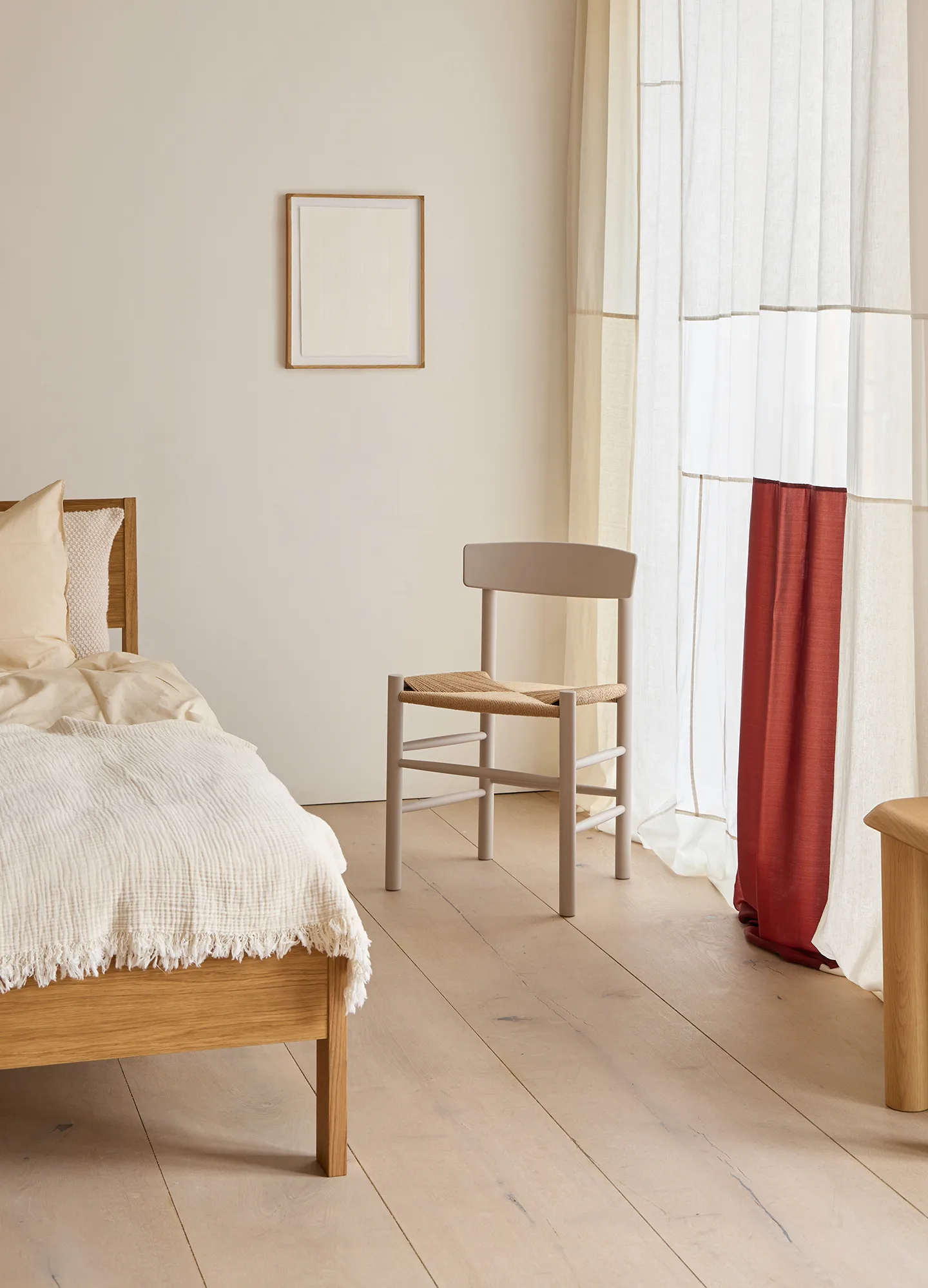 J39 chair, Pebble grey-woven natural Fredericia Furniture