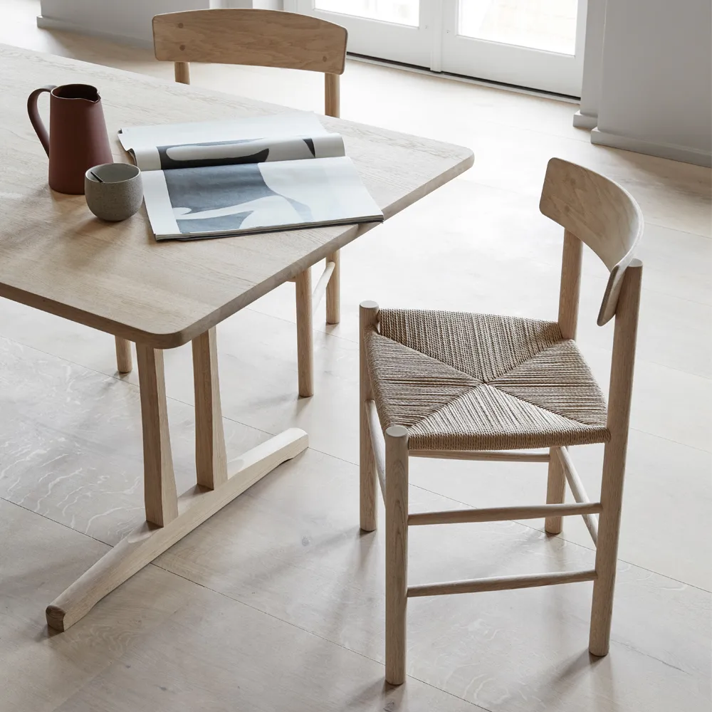 J39 chair, Soaped oak-braided natural Fredericia Furniture