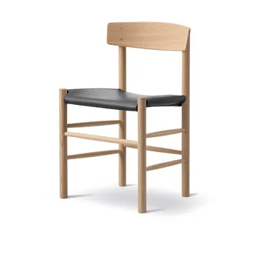 J39 chair - Soaped oak-leather Omni 301 Black - Fredericia Furniture