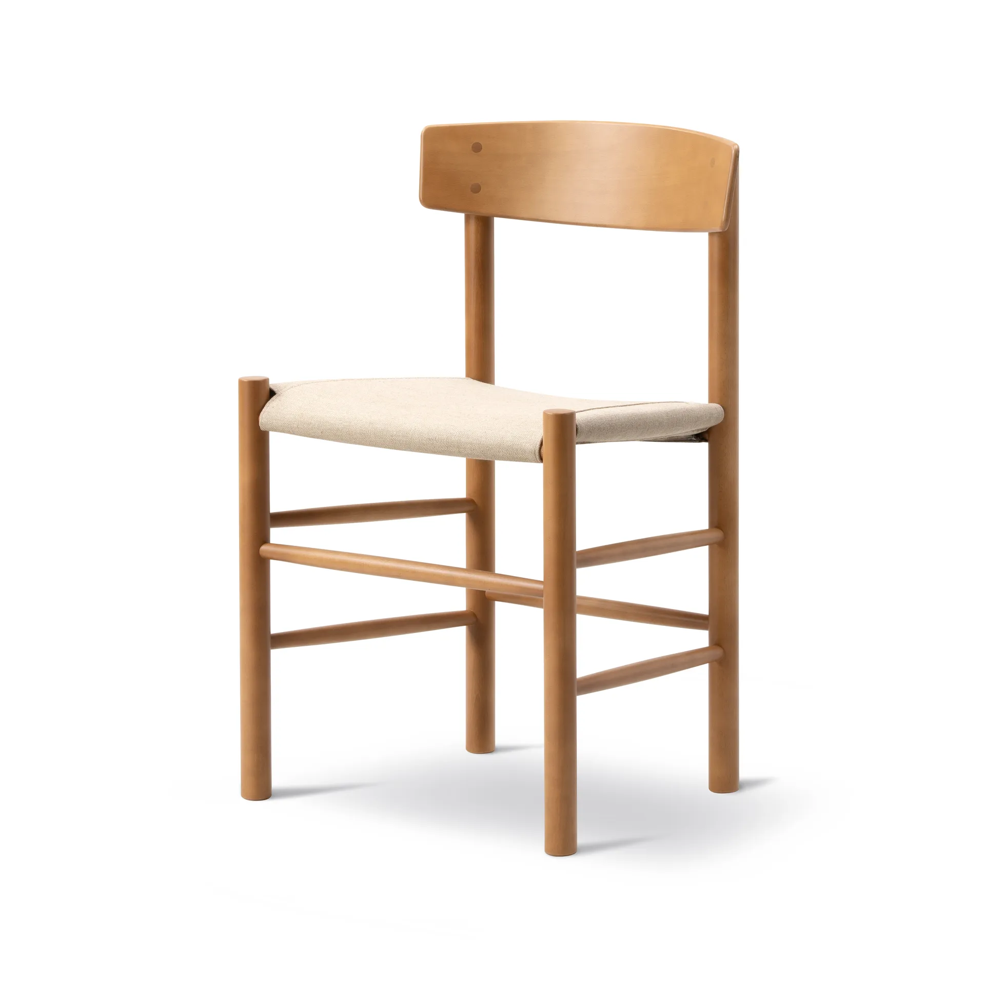 J39 chair, Vintage lacquered beech-canvas natural Fredericia Furniture