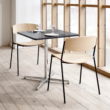Lynderup 3080 chair - Black ash-black steel frame - Fredericia Furniture